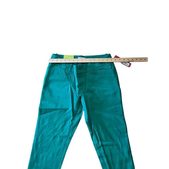 Merona Travel Ankle Pants Women's 10 Green Stretch Modern Fit Mid-Rise Pockets - Picture 3 of 6